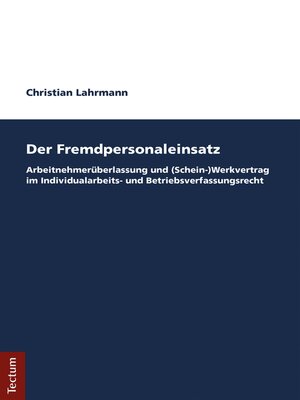 cover image of Der Fremdpersonaleinsatz